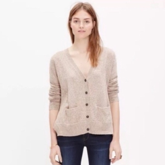 Madewell Sweaters - Madewell Tan Button Up Cardigan